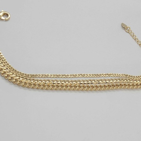 Brand New Brazilian 18k Gold Filled 3 ROW Bracelet - Picture 7 of 7